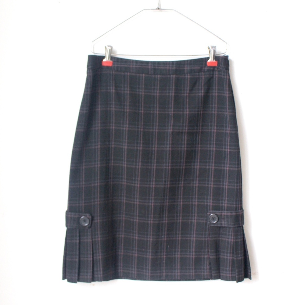 High Waisted Plaid Pencil Skirt Size 10